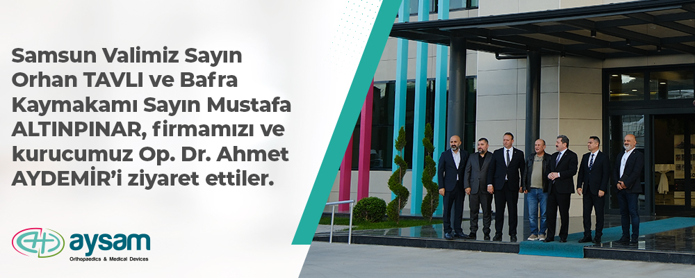 Samsun Valisi Orhan TAVLI ve Bafra Kaymakamı Mustafa ALTINPINAR, firmamızı ve kurucumuz Op. Dr. Ahmet AYDEMİR’i ziyaret etti.